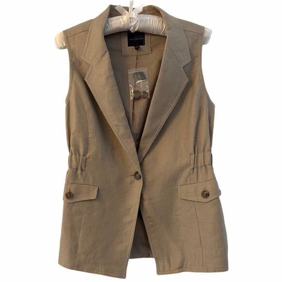 The Limited Linen Vest shell 100% linen lining: 100% cotton sz - Picture 2 of 8